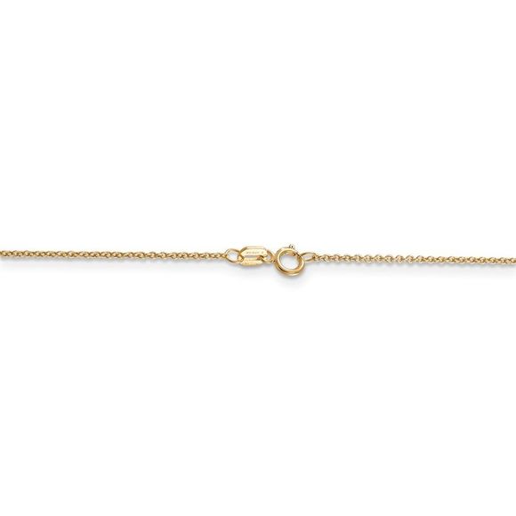 14k Yellow Gold, Alumni Small Elongated Number 17 Necklace - 16 Inch - Picture 4 of 6